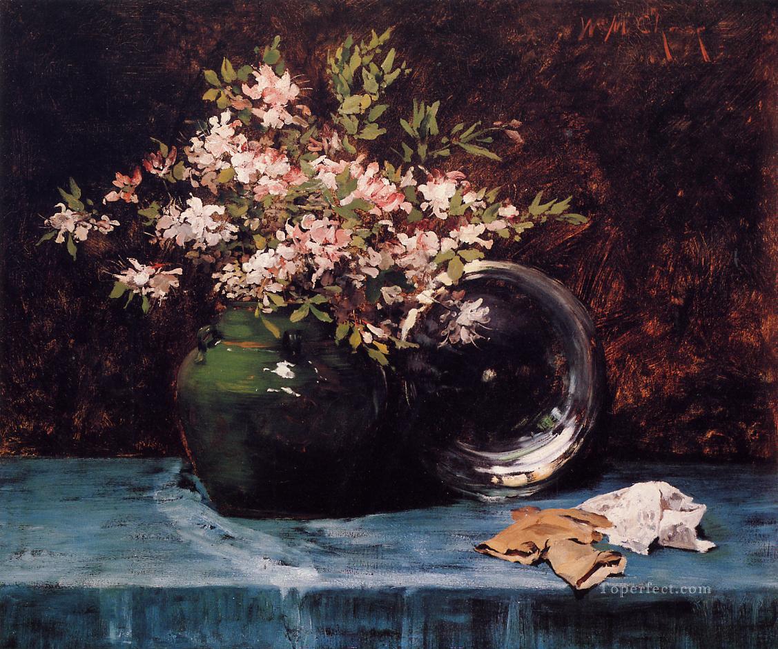 Azaleas impresionismo flor William Merritt Chase Pintura al óleo